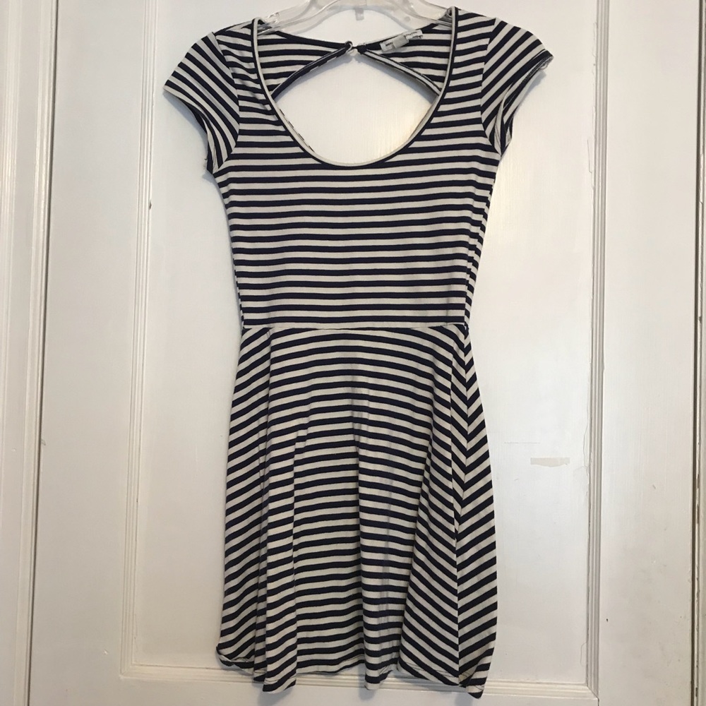 american eagle navy striped dress